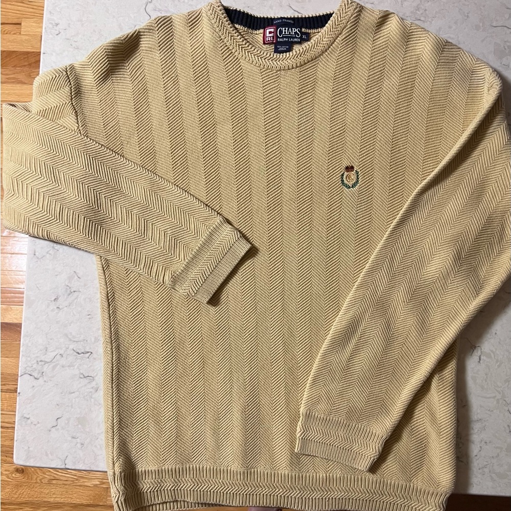 Men’s Vintage Chaps Ralph Lauren Crew Neck Sweater, SZ XL